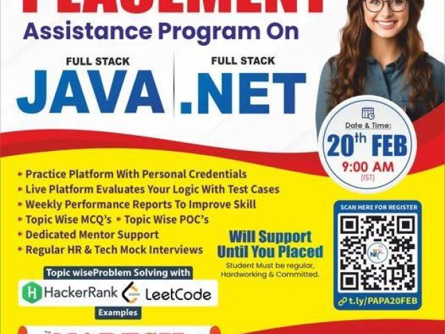 Placement Assistance Program on Java & .NET - IT
