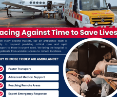 Relocate Immediately by Tridev Air Ambulance Services in Guwahati for an Emergency Solution