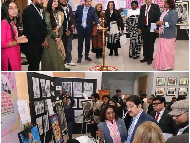 AAFT School of Fine Arts Hosts Inspiring Painting Exhibition at the 13th GFJN & AVGC