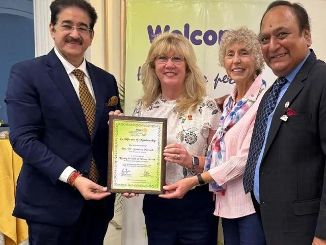 Dr. Sandeep Marwah Inducted as a Member of Rotary E-Club of Winter Haven