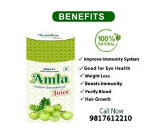 Amla Juice is a great source of vitamin C that promotes hair growth