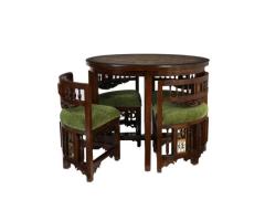 TEAK WOOD DINING TABLE AND CHAIRS