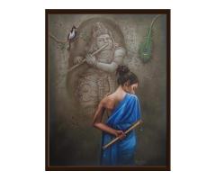 Buy Modern Art Radha Krishna Painting