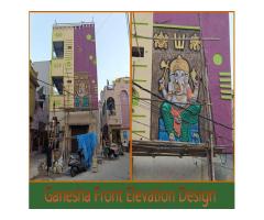 Ganesh Front Elevation Mural Design From Balamrai