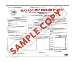 Packers And Movers Bill For Claim