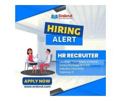 Hr Recruiter Job At Edutech It Consulting And Hr Service