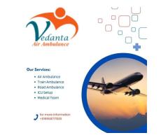 Select Vedanta Air Ambulance in Patna with Perfect Medical Accessories