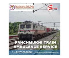 Hire Panchmukhi Train Ambulance Service in Guwahati with a Modern Medical Machine