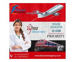 Hire a World-class Falcon Emergency Train Ambulance Service in Kolkata with ICU Facilities