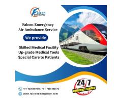 Hire Falcon Emergency Train Ambulance Service in Patna for Hi-Tech ICU Setup