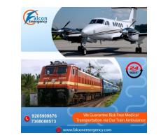 Hire Falcon Emergency Train Ambulance Service in Guwahati for Intensive Care Facilities